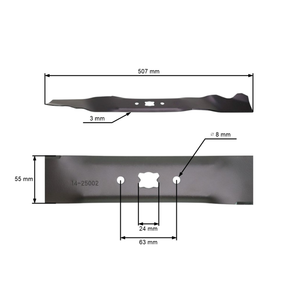 Mulčovací nôž 50,7 cm (20") pre Bolens Gutbrod Yardman MTD YardMachines TroyBilt Cub Cadet (OEM 742-0740 942-0740)