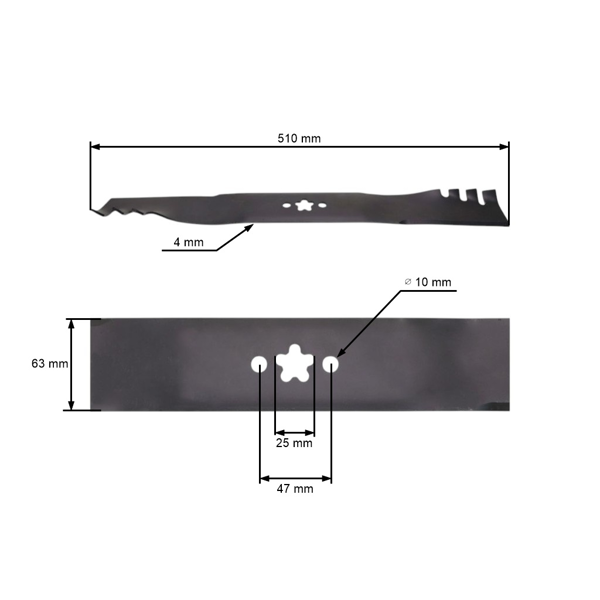 Mulčovací nôž 51 cm (20") pre Husqvarna Partner McCulloch Poulan Jonsered (OEM 532446784)