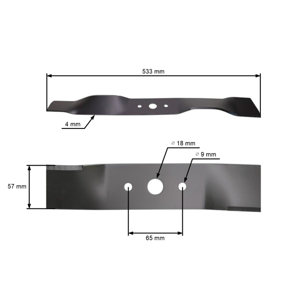 Mulčovací nôž 53,3 cm (21") pre záhradné traktory Alpina Castel Garden Stiga (OEM 182004357/0 1820043570 82004357/0)