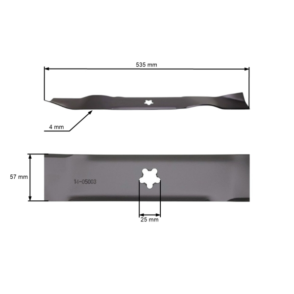 Mulčovací nôž 53,5 cm (21") pre záhradné traktory Husqvarna Partner McCulloch Poulan Jonsered Electrolux (OEM 532134149 539110460)