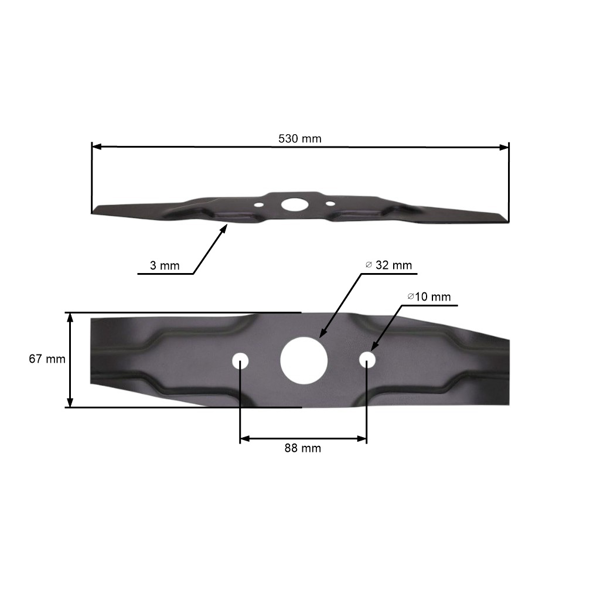 Mulčovací nôž 53 cm (21") pre Honda HRX 537 HRX 537 C1 HRX 537 C2 HRX 537 C2 HRB 535 HRD 536 IZY 53 (OEM 72531-VH7-000)