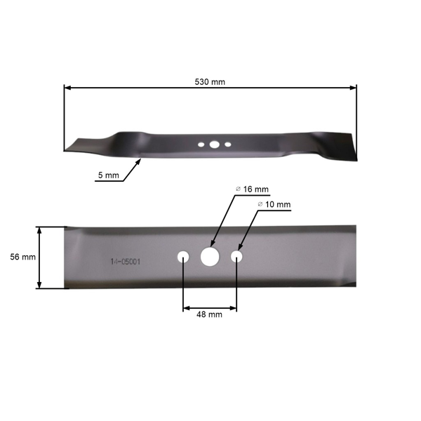 Mulčovací nôž 53 cm (21") pre kosačky Husqvarna Partner McCulloch Poulan (OEM 532159267 531008020 532165833 532406712)