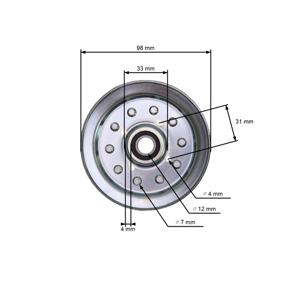 Napínacia kladka klinového remeňa pre záhradné traktory AL-KO Alko Stihl Viking Brill Marina Masport (OEM 6170 760 1291 464454 464459 514106 464099)