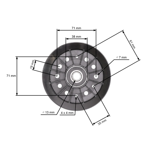 Napínacia kladka klinového remeňa pre záhradné traktory Murray Snapper (OEM 774089 774089MA 91801 91801MA M774089 M91801)