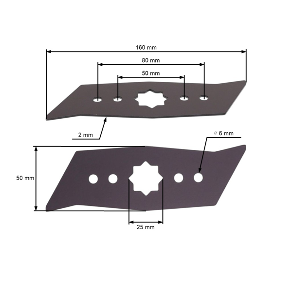 Nôž 16 cm (6") pre vertikutátory Wolf Asgatec Hecht (OEM 517000044 3568081 3568400 WL3568400)