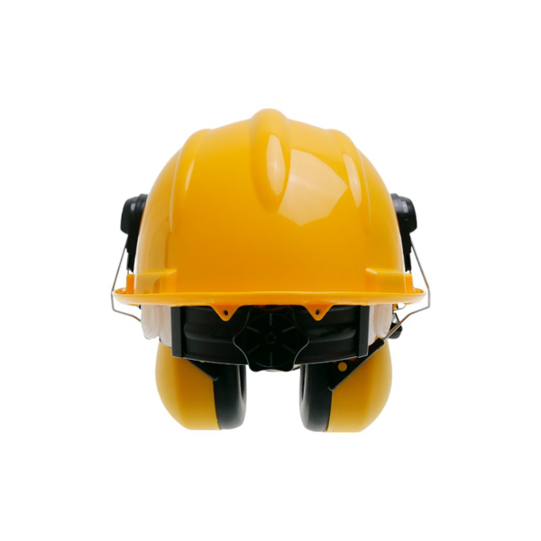 Ochranná prilba s chráničmi sluchu pre motorové píly krovinorezy a ďalšiu záhradnú techniku