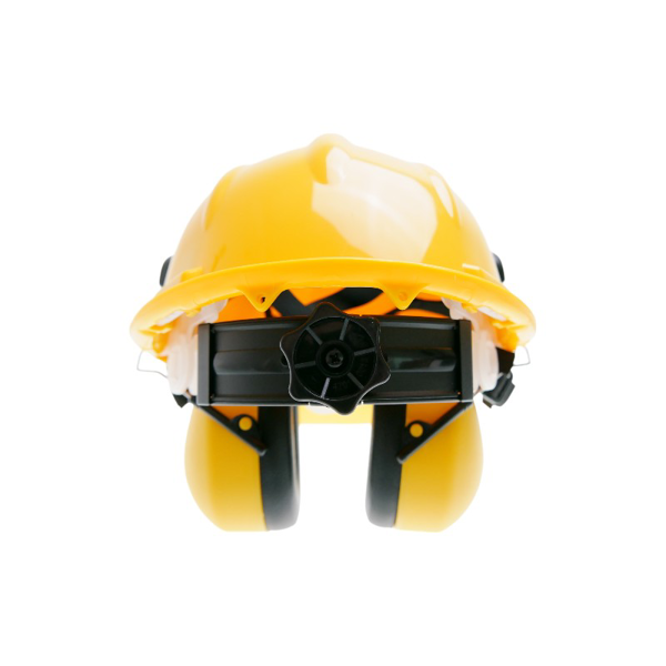 Ochranná prilba s chráničmi sluchu pre motorové píly krovinorezy a ďalšiu záhradnú techniku