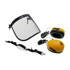 Ochranná prilba s chráničmi sluchu pre motorové píly krovinorezy a ďalšiu záhradnú techniku