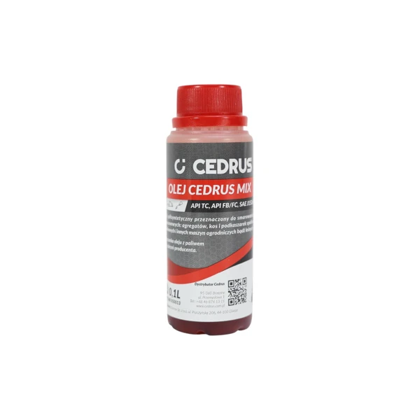 Olej Cedrus 2T 0,1 L pre motorové píly krovinorezy a ďalšiu záhradnú techniku (OEM 050013)