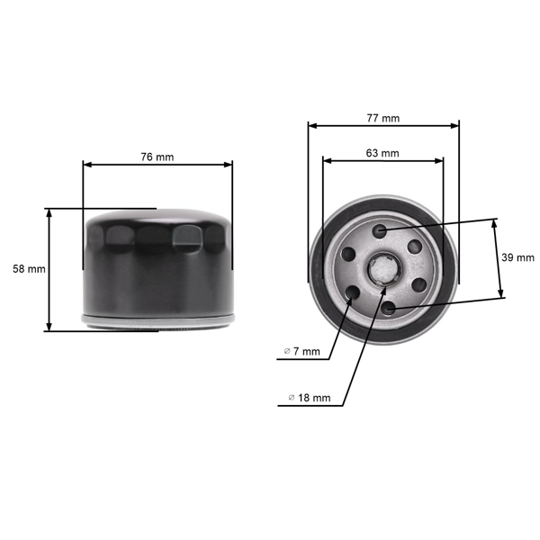 Olejový filter pre Briggs & Stratton Vanguard Vanguard Tecumseh Kohler Kawasaki Wacker John Deere Ariens Husqvarna AL-KO Alko MTD (OEM 492932 696854)