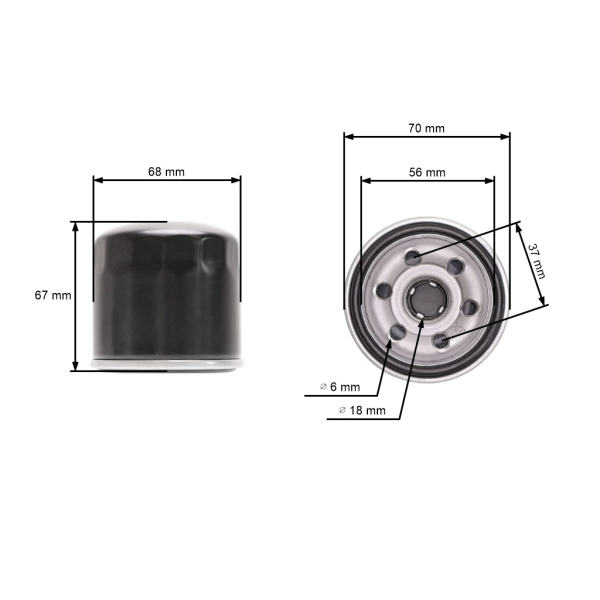 Olejový filter pre motory Zongshen GB680 XP680 GB1000 (OEM 100004087-0001)