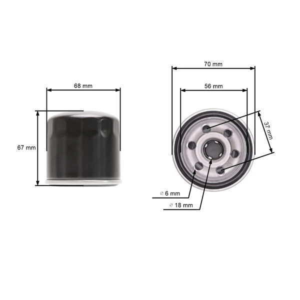 Olejový filter pre motory Zongshen GB680 XP680 GB1000 (OEM 100004087-0001)