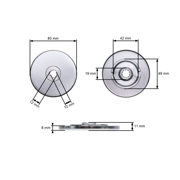 Oporná miska žacieho noža pre krovinorezy Stihl FS44 FS55 FS70 FS74 FS87 FS108 FS120 FS130 FS250 (OEM 41377103800)