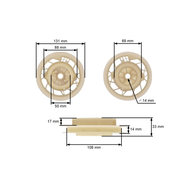 Opravná súprava štartéra pre motory Honda GX120 GX160 GX200 5,5 PS - 6,5 PS