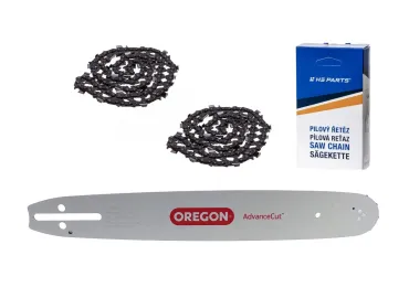 Oregon vodiaca lišta 140SXEA095 14" (35 cm) 3/8" .050" (1,3 mm) + 2 x HS PARTS pílová reťaz 52 článkov hranatý zub pre Husqvarna 36 41 136 137 141 236 240 T435 335XPT 333 334 Jonsered 2035 2115 2117 2138 CS2234 CS2236T Solo 614 630 633 636