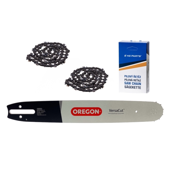 Oregon vodiaca lišta 163VXLHD025 16" (40 cm) 3/8" .063" (1,6 mm) + 2 x HS PARTS pílová reťaz 60 článkov hranatý zub