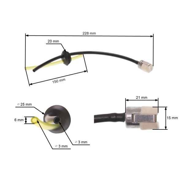 Palivová hadička pre motorové píly Partner P340S P350S P360S (OEM 574227301)