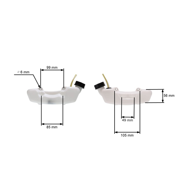 Palivová nádrž pre čínske krovinorezy a z hobbymarketov s objemom motora 32 cm3