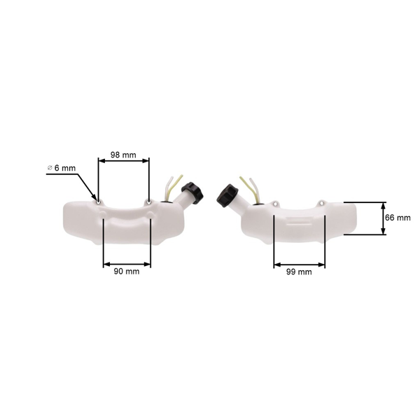 Palivová nádrž pre krovinorezy čínskeho a hobby trhu s objemom motora 43 cm3 52 cm3