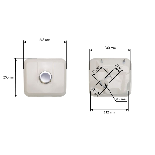 Palivová nádrž pre motory Honda GX340 GX390 (OEM 17510-ZE3-010ZA)