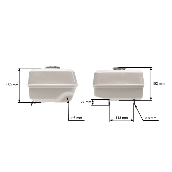 Palivová nádrž pre motory Honda GX340 GX390 (OEM 17510-ZE3-010ZA)