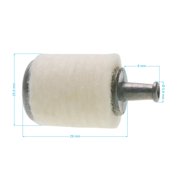 Palivový filter pre motorové píly krovinorezy a ďalšiu záhradnú techniku