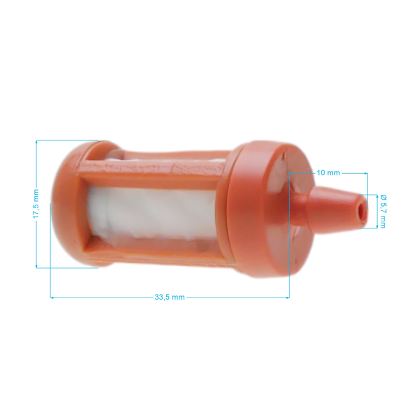 Palivový filter pre motorové píly krovinorezy a ďalšiu záhradnú techniku