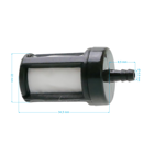 Palivový filter pre motorové píly krovinorezy a ďalšiu záhradnú techniku