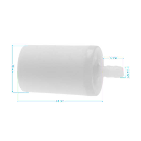 Palivový filter pre motorové píly krovinorezy a ďalšiu záhradnú techniku