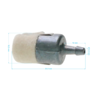 Palivový filter pre motorové píly krovinorezy a ďalšiu záhradnú techniku