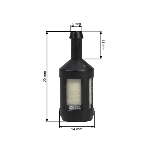 Palivový filter Zama ZF-2 pre motorové píly krovinorezy a ďalšiu dvojtaktnú záhradnú techniku (OEM ZF-2)