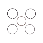 Piestne krúžky pre motory Honda GX160 GXV160 68 mm (OEM 13010-ZF1-023 13010-ZL0-003)