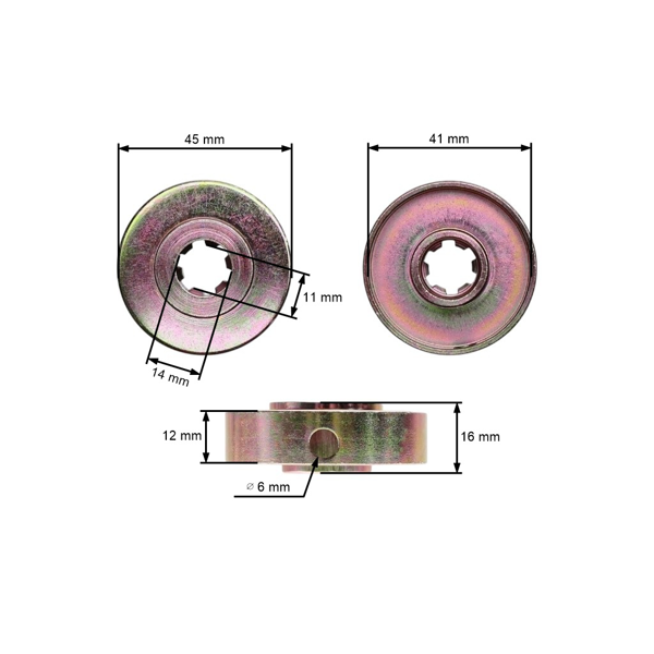 Podperná miska žacieho noža pre činské krovinorezy a krovinorezy z hobbymarketov