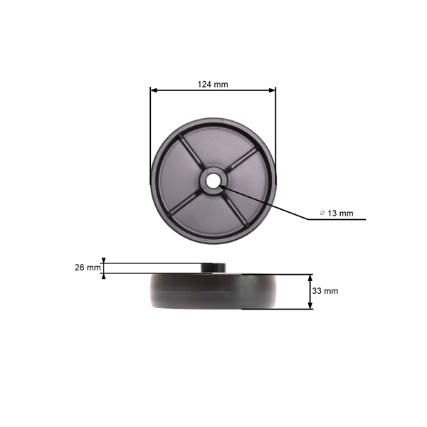 Podporné koleso kosačky MTD (OEM 734-0796 734-0973 934-0973)