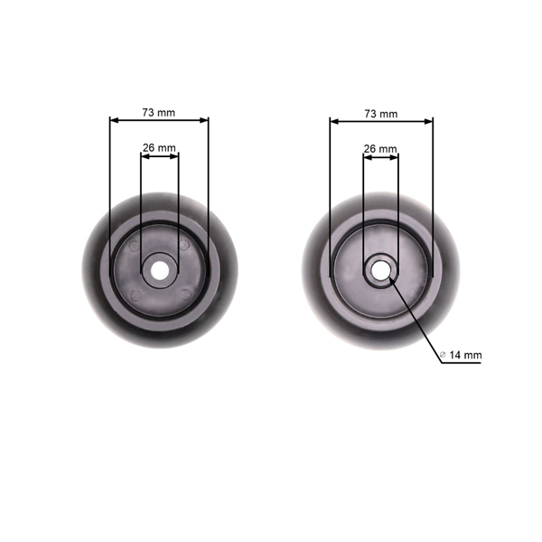 Podporné koliesko žacieho ústrojenstva pre záhradné traktory Husqvarna Partner McCulloch MTD Ariens Snapper Murray Toro Cub Cadet Murray