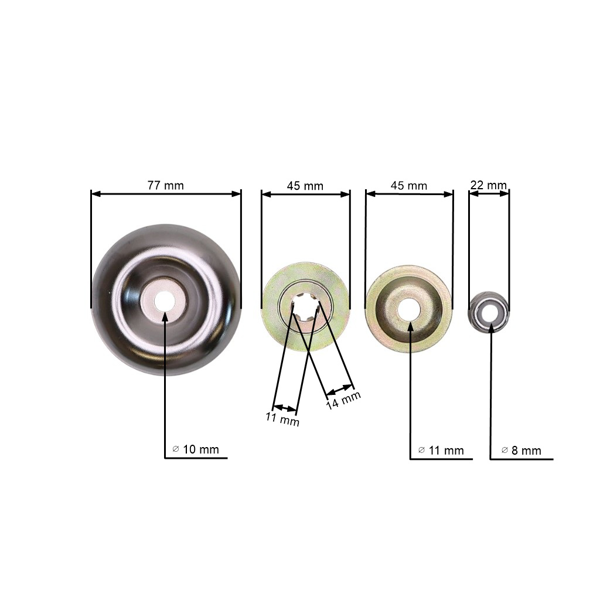 Prevodová hlava pre činské krovinorezy a krovinorezy z hobbymarketov s priemerom rúrky 28 mm na 9-zubovom hriadeli