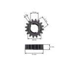 Prevodovka zotrvačníka pre motory Briggs & Stratton 12,0 PS - 15,0 PS (OEM 392134 399676 696537)