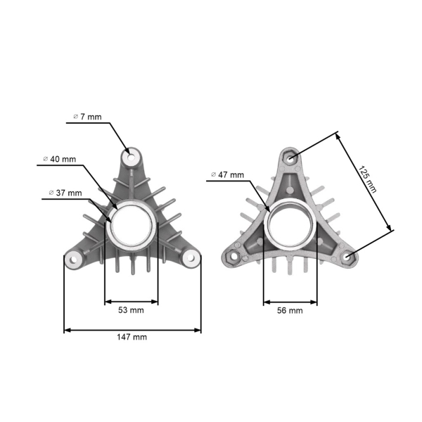 Púzdro hriadeľa mandrely pre záhradné traktory Husqvarna Jonsered Partner McCulloch (OEM 532137152 137152)