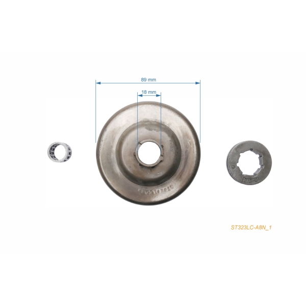 Reťazovka 3/8" 8 zubov pre motorové píly Stihl 050 051 075 076 (OEM 11116402026)