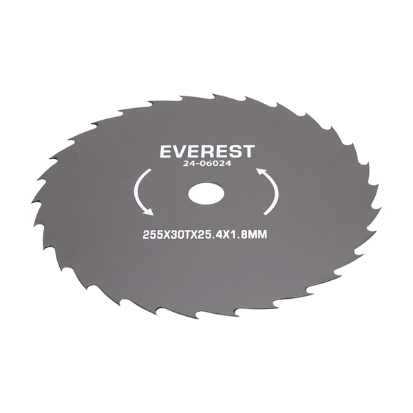 Rezací oceľový nôž 30-zubový 255 mm x 25,4 mm x 1,8 mm pre krovinorezy a vyžínače