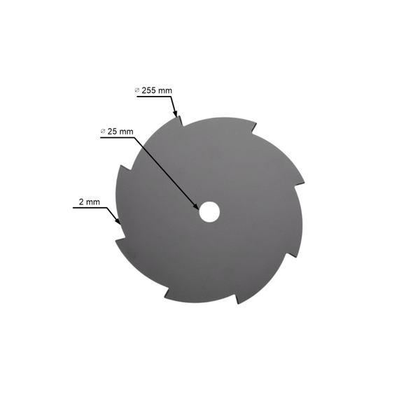 Rezací oceľový nôž 8-zubový pre krovinorezy a vyžínače