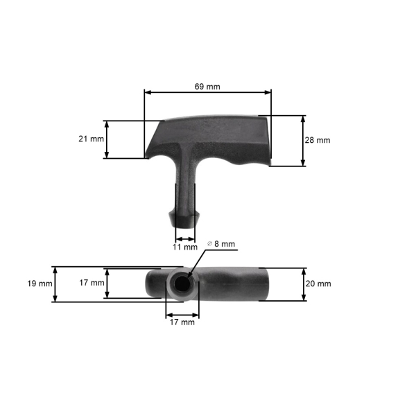 Rukoväť štartéra pre motory Briggs & Stratton série 600 (OEM 281434S 795426 281434)