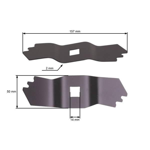 Sada 7 nožov 15,7 cm (6") pre vertikutátory Al-KO Alko 32 E 32 VLE 38 E 38 VLE 38 VLB 38 P Brill (OEM 474393 462219 460203 460773 28 VE/RL)