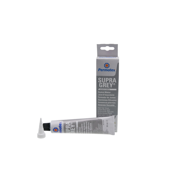 Silikónový tmel PERMATEX Supra sivý 80 ml do + 329°C pre Stihl 017 018 MS180 MS181 MS250 MS280 Husqvarna 136 137 141 435 Partner 351 371 391 420