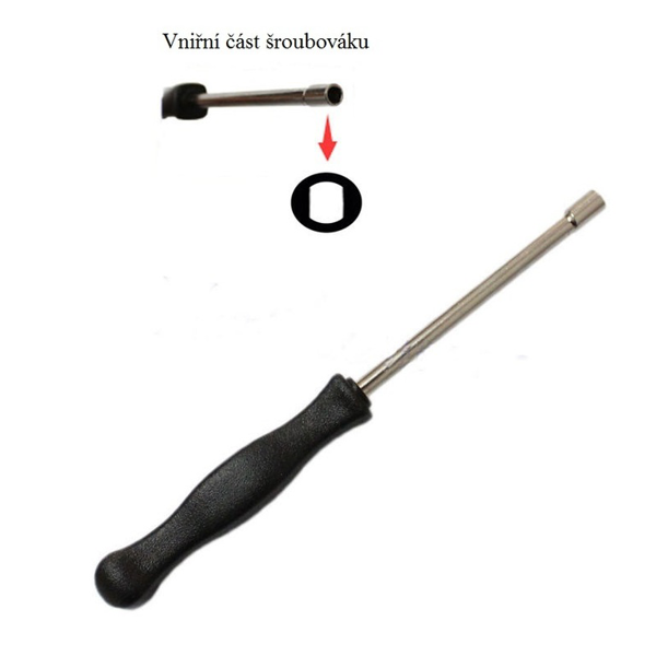 Skrutkovač na nastavenie karburátorov reťazových píl a krovinorezov s profilom Double D (OEM 308535002)