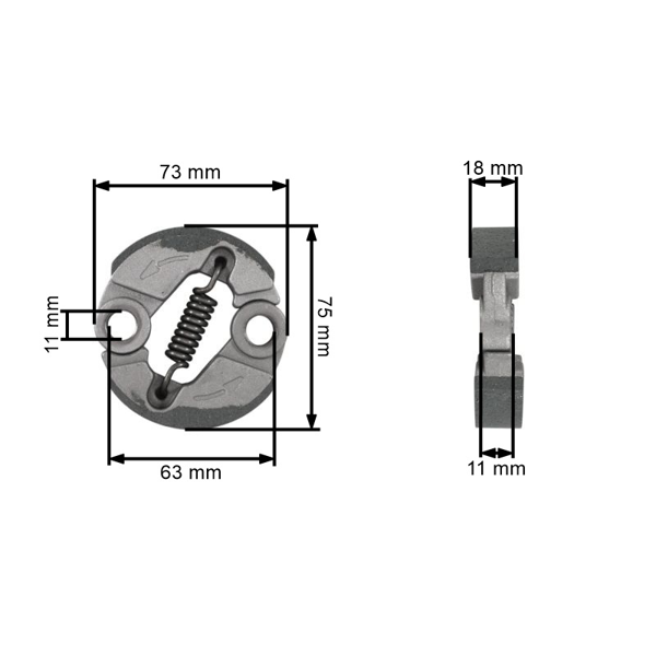 Spojka pre krovinorezy Oleomac 730T 735T 740T 746 750 753 755 Sparta 37 42 44 370T 380T 440T Efco 8400 8420 8460 8510 8530 8550 zelené obloženie (OEM 4191153AR)