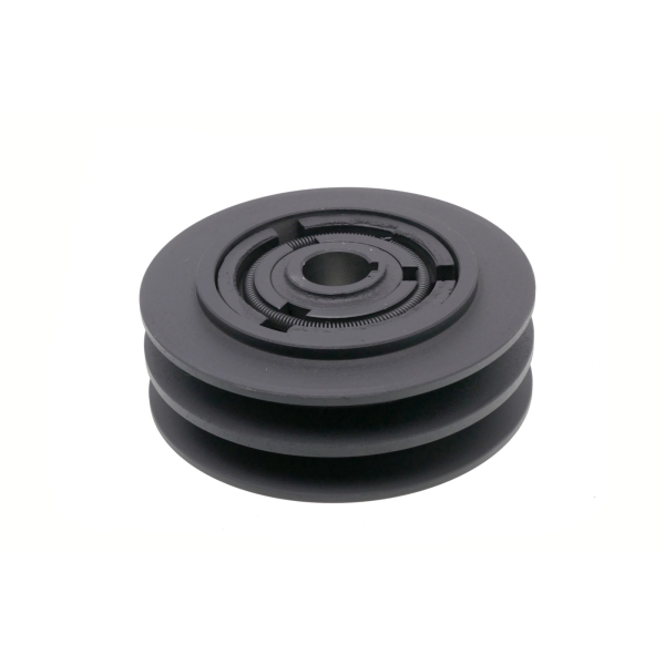 Spojka pre motorové kultivátory vonkajší priemer 148 mm x priemer otvoru 25,4 mm na 2 klinové remene 17 mm