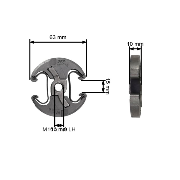Spojka pre motorové píly Husqvarna 340 345 346XP 350 351 353 445 450 455 460 461 465 Jonsered CS2141 CS2145 CS2250 CS2255 McCulloch CS450 (OEM 537110503)
