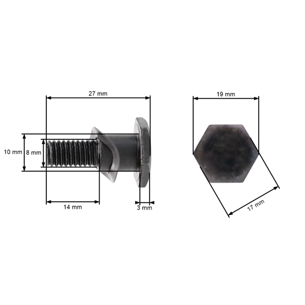 Spojková skrutka pre činské krovinorezy a krovinorezy z hobbymarketov s objemom motora 32 cm3 43 cm3 52 cm3