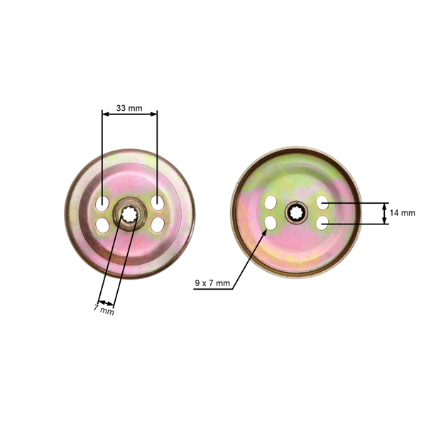 Spojkový bubon pre činské krovinorezy a krovinorezy z hobbymarketov na 9-zubovom hriadeli